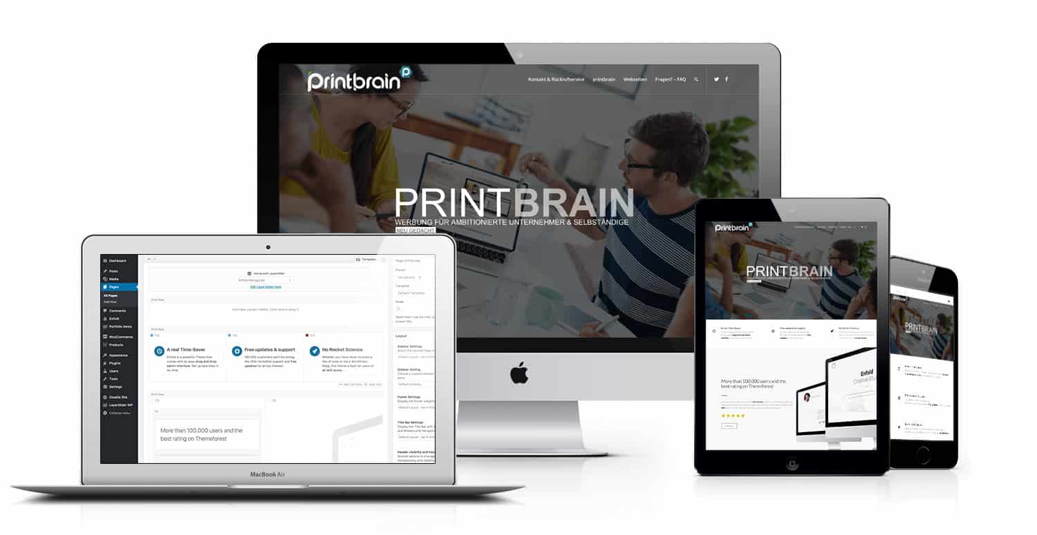 Printbrain Werbeagentur: Wahnsinns Webseiten - monatlich bezahlbar inkl Service